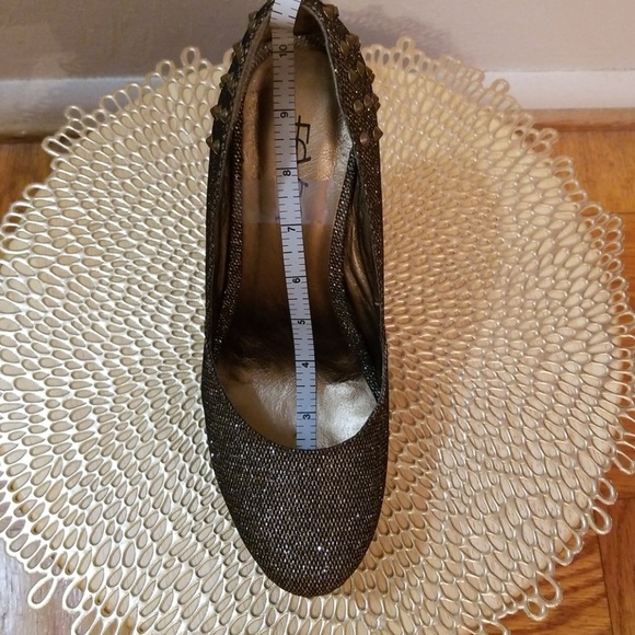 Fever London Bronze Metallic and Gold Stilettos - Picture 9 of 10